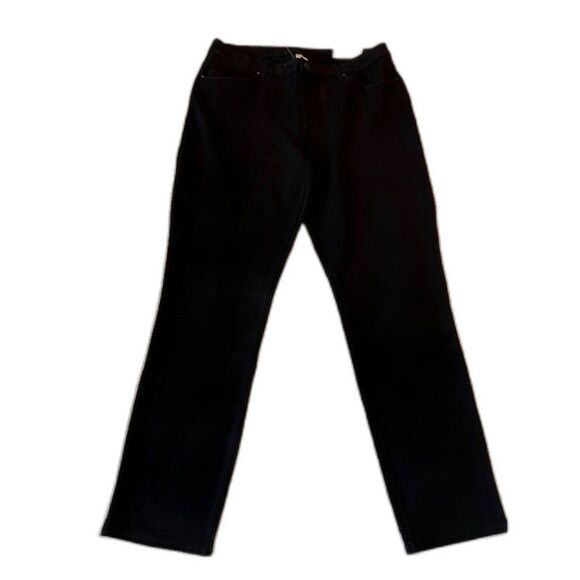 Chico's 5 Pocket Slim Leg Black Ponte Pants Trousers Size 14 TALL NWT - Picture 4 of 11